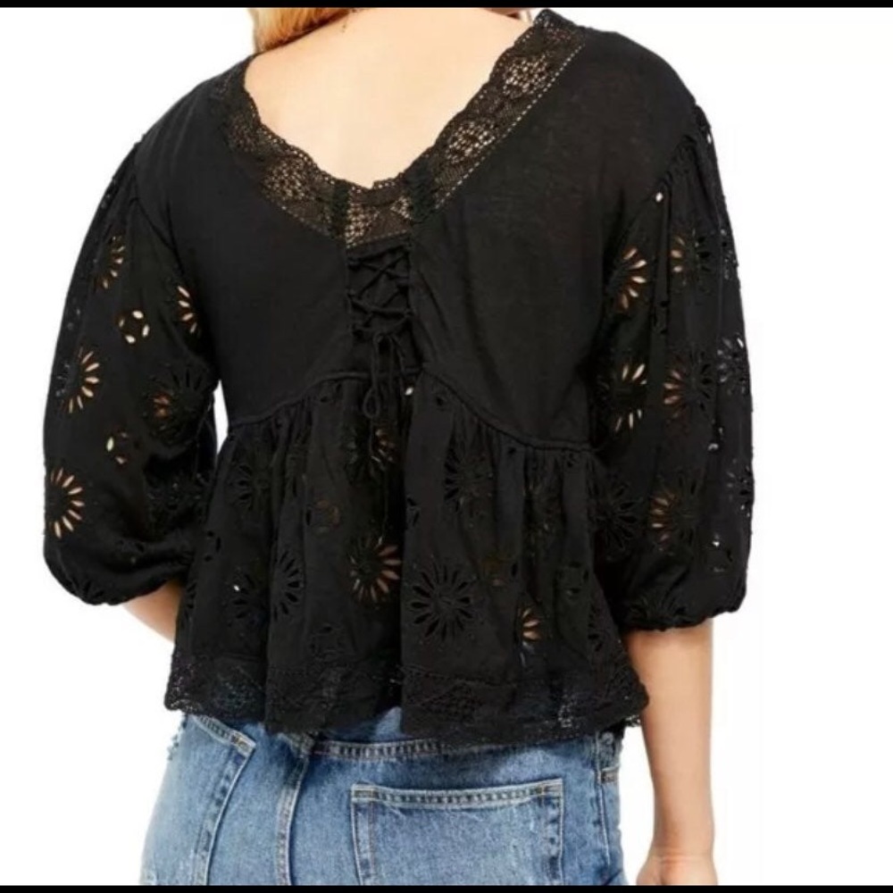 Free People Black Blouse - Picture 3 of 3